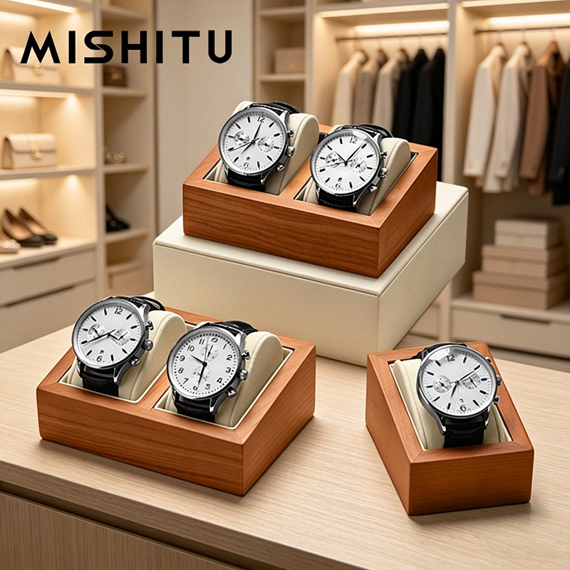 Jewelry Watches Men - MISHITU Solid Wood Watch Storage Box