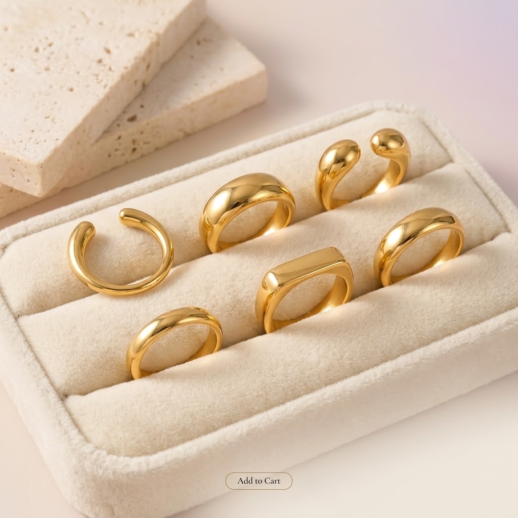 Mens Signet Ring - St-Delan Stainless Steel Chunky Signet Rings