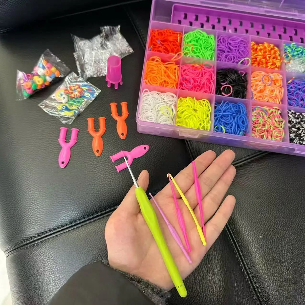 Charm Bracelet Beads - 4800 Loom Bands Kit, Rubber Bands