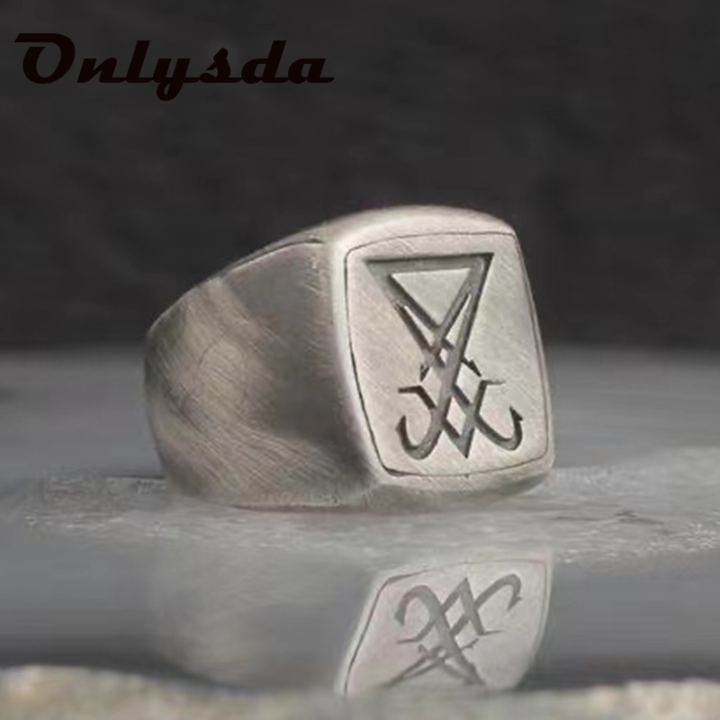 Mens Signet Ring - Onlysda Gothic Lucifer Seal of Satan