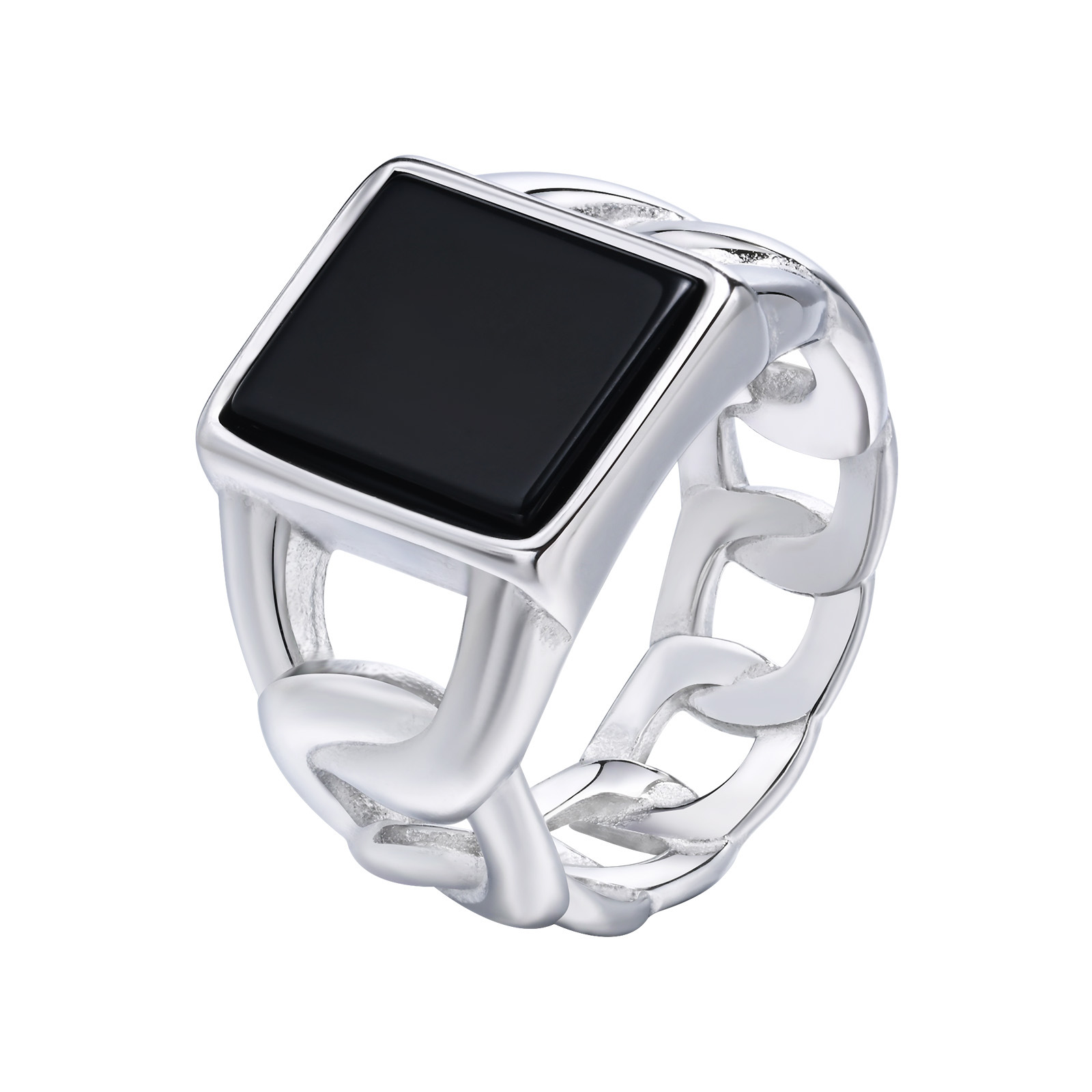 Mens Signet Ring - Punk Vintage Stainless Steel Signet Ring
