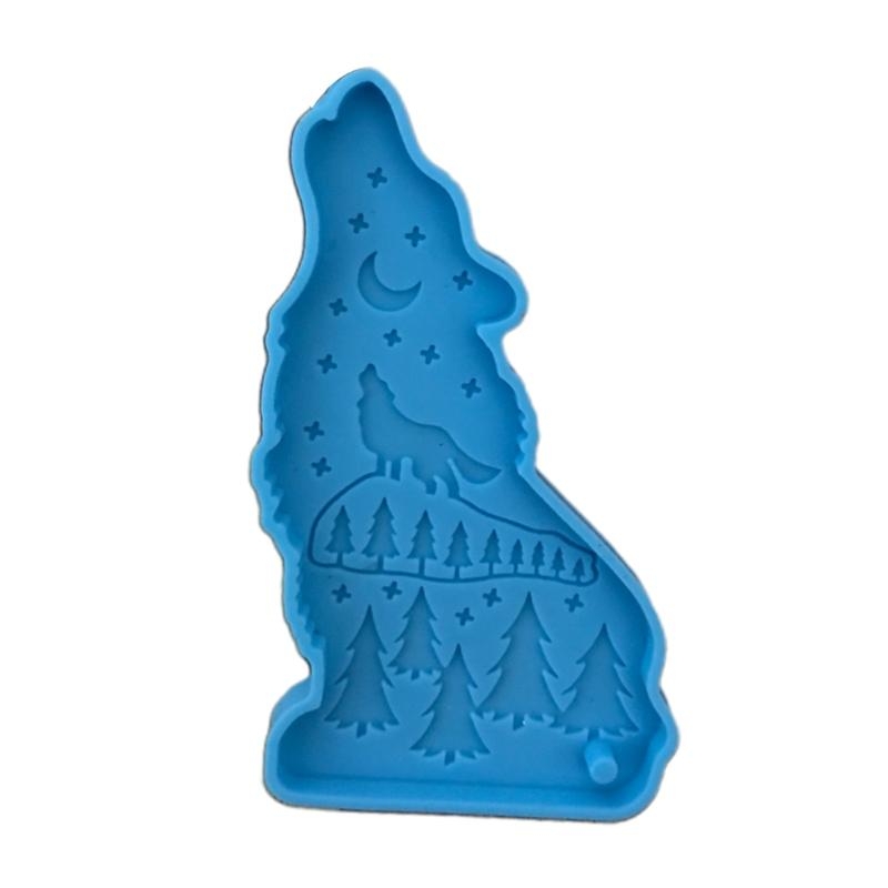 Wolf Jewelry & Watches Tampa Reviews - A52E Shiny Wolf Keychain Epoxy Resin