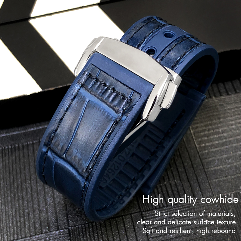 Concave Rubber Cowhide Watchba - Omega Watch Constellation 评论和价格