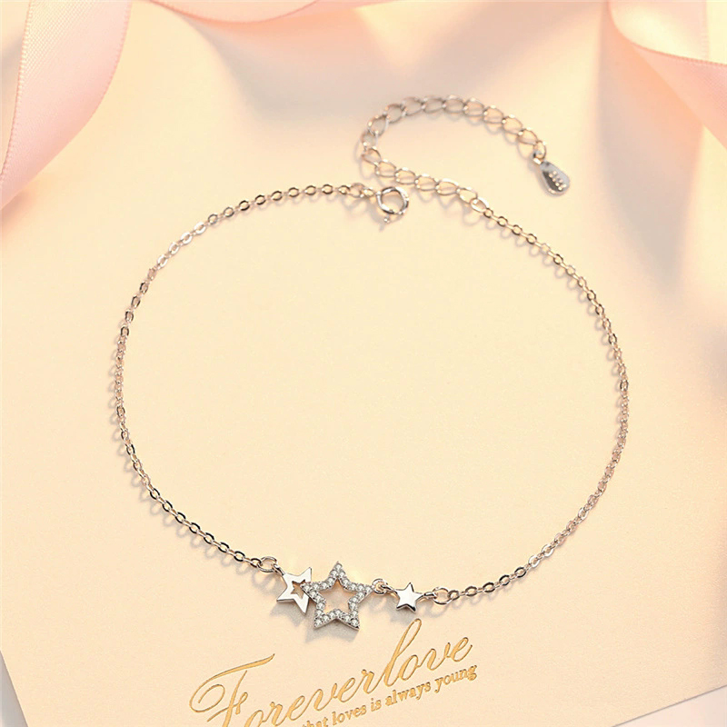 925 Sterling Silver Fashion Fi - Anklet Foot Chain 评论和价格