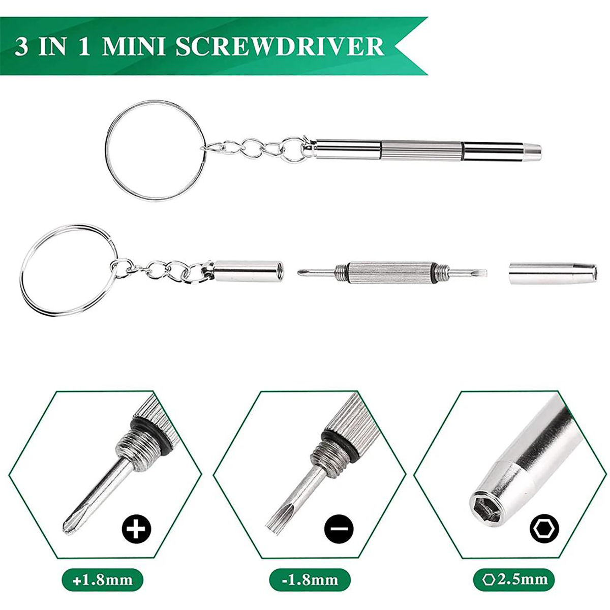1/2PCS Precision 3 in1 Screwdr - Jewelry Repair & Watches Photos 评论和价格