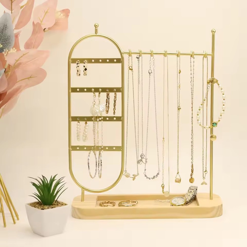 1 desktop solid wood base jewe - Jewelry And Watches Store 评论和价格