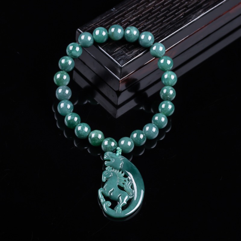 Natural Jadeite Blue Water Zod - Charm Bracelet Beads 评论和价格