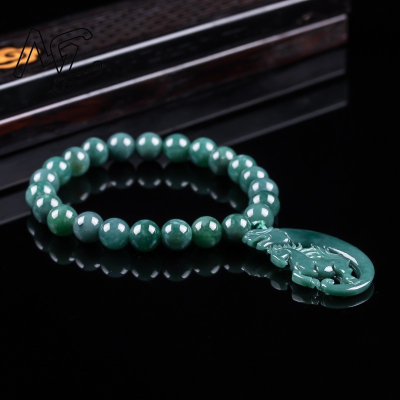Natural Jadeite Blue Water Zod - Charm Bracelet Beads 评论和价格