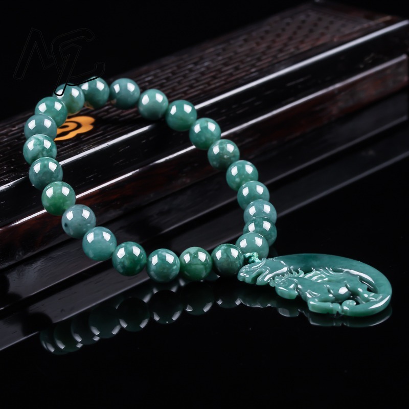 Natural Jadeite Blue Water Zod - Charm Bracelet Beads 评论和价格