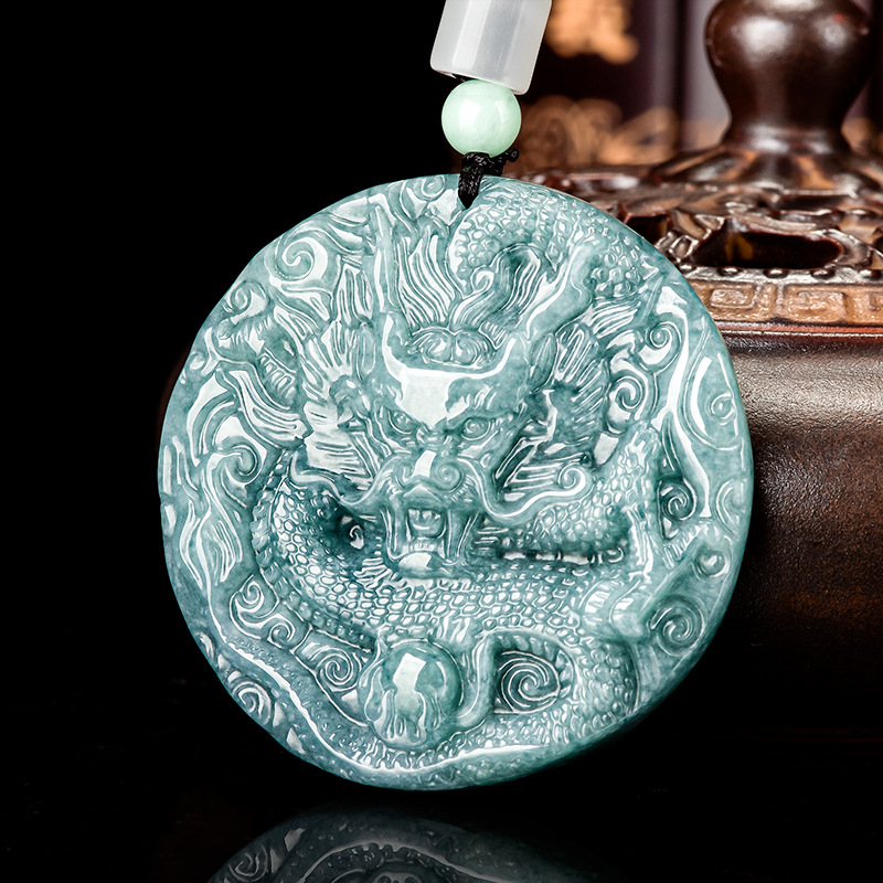 Burmese Jadeite Dragon Pendant - Jewelry & Watches Sp Zo O 评论和价格