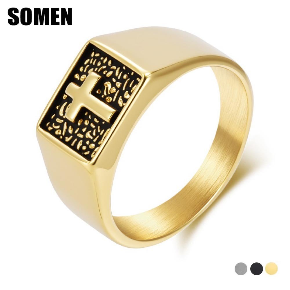 Somen Vintage Stainless Steel  - Mens Signet Ring 评论和价格