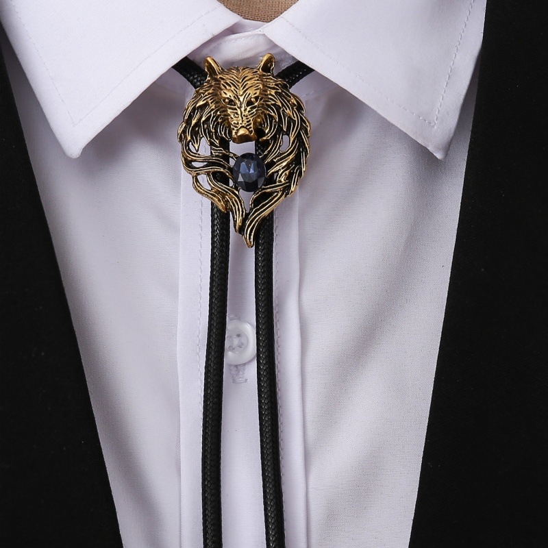 Retro Men's Wolf Head Bolo Tie - Wolf Jewelry & Watches Tampa Reviews 评论和价格