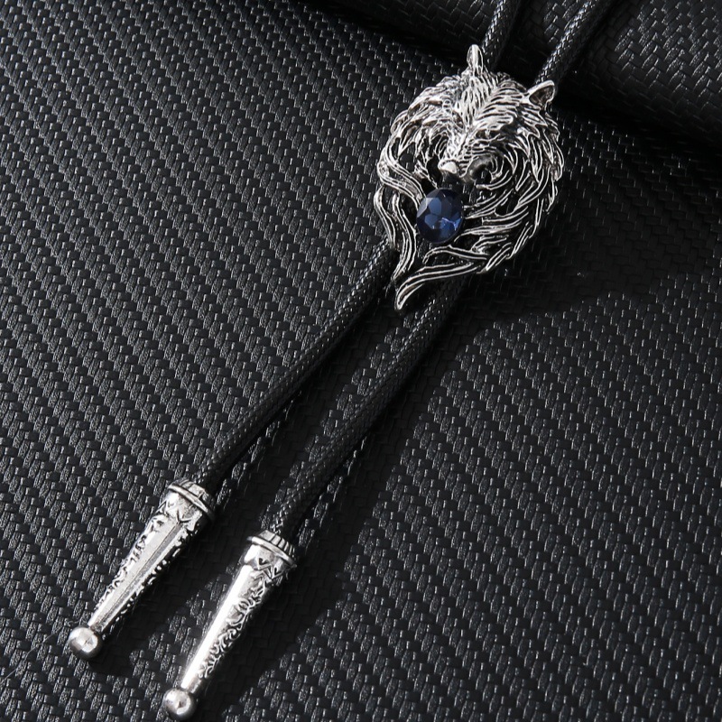 Retro Men's Wolf Head Bolo Tie - Wolf Jewelry & Watches Tampa Reviews 评论和价格