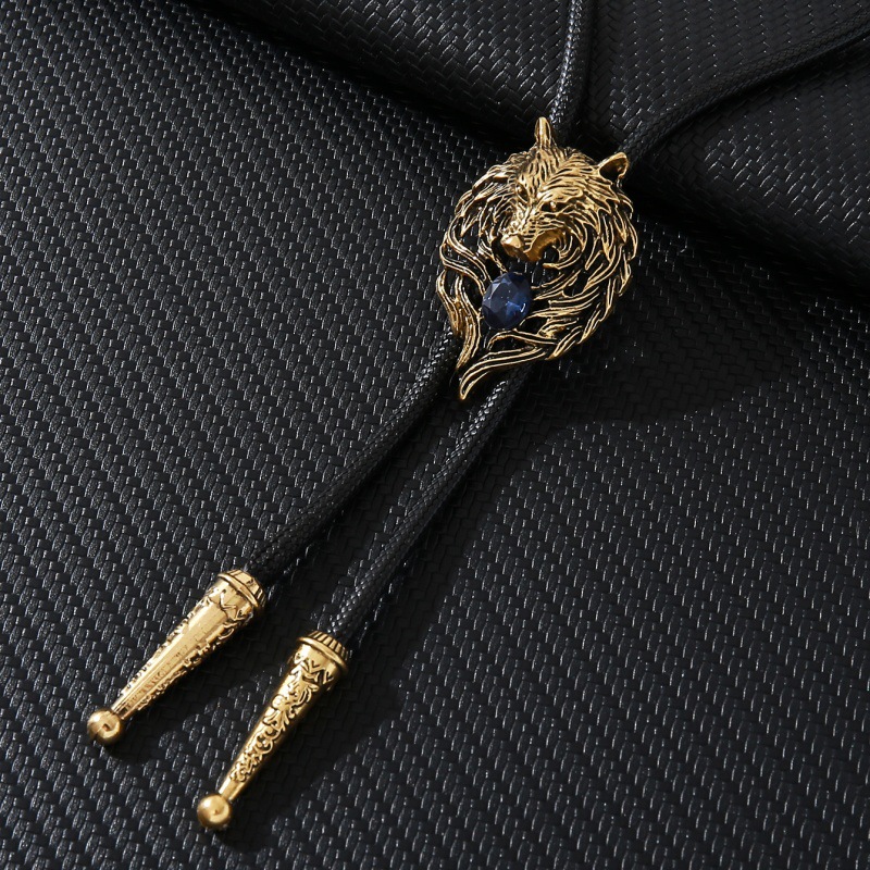 Retro Men's Wolf Head Bolo Tie - Wolf Jewelry & Watches Tampa Reviews 评论和价格