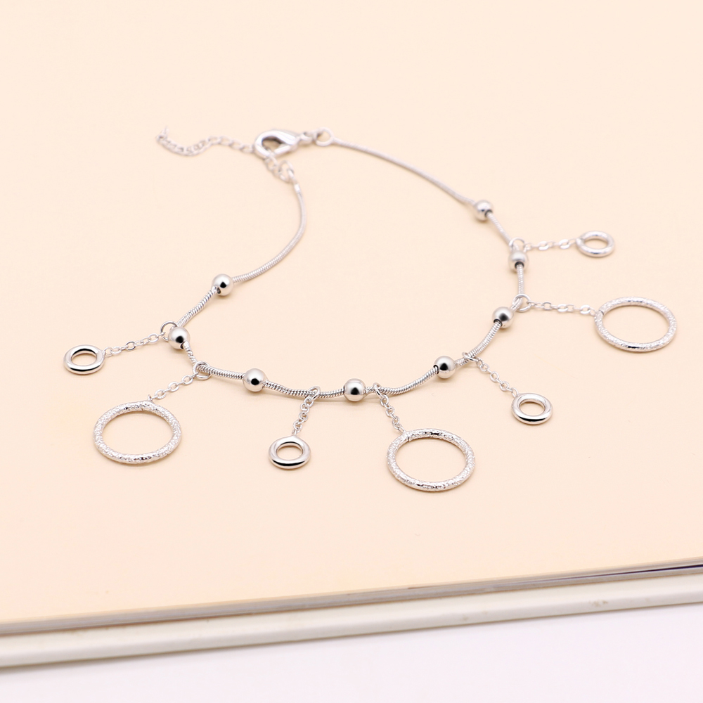 925 Sterling Silver Tassel Fri - Anklet Foot Chain 评论和价格