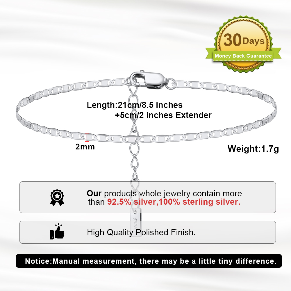 KISS MANDY Minimalist 925 Ster - Anklet Foot Chain 评论和价格