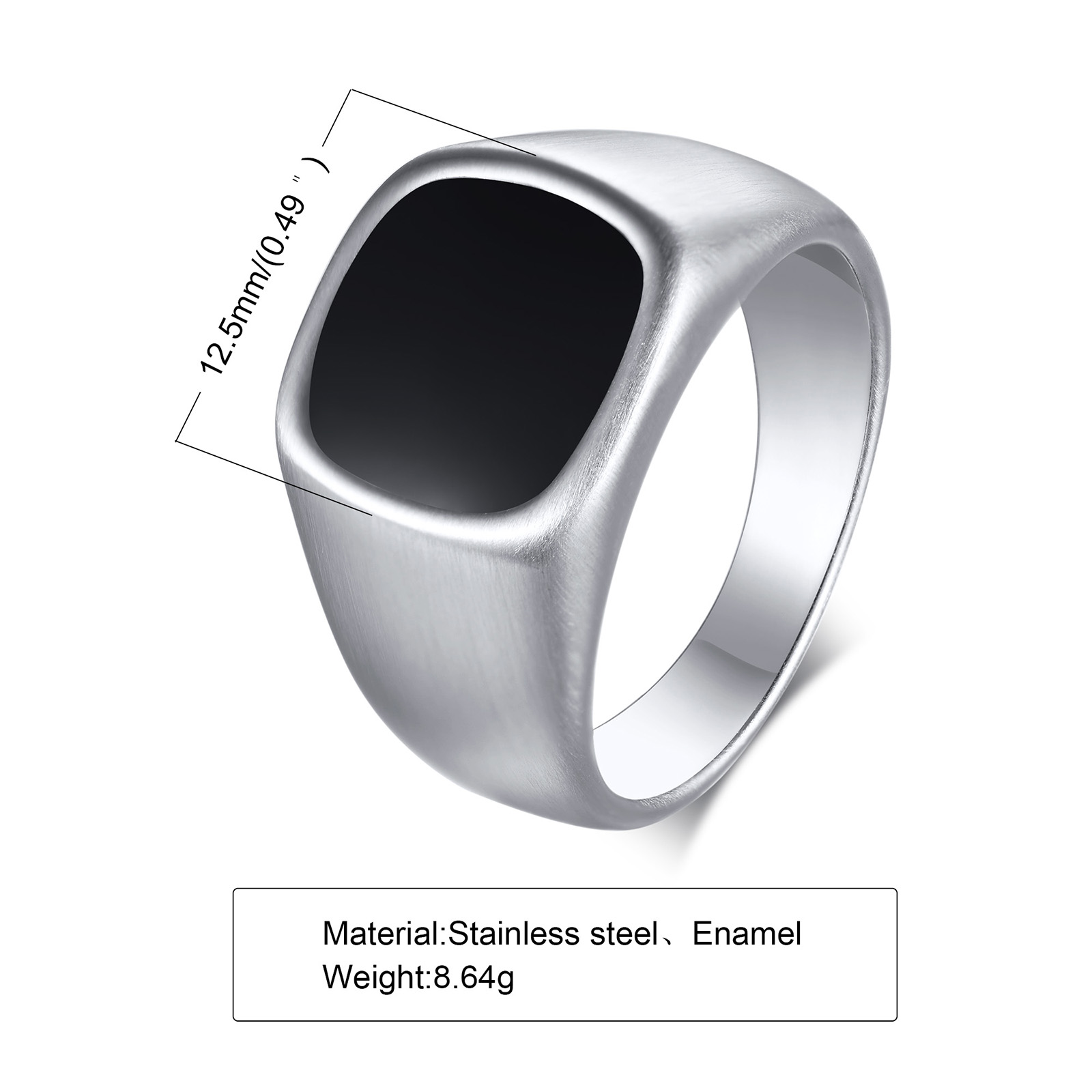 Men Stainless Steel Signet Rin - Mens Signet Ring 评论和价格