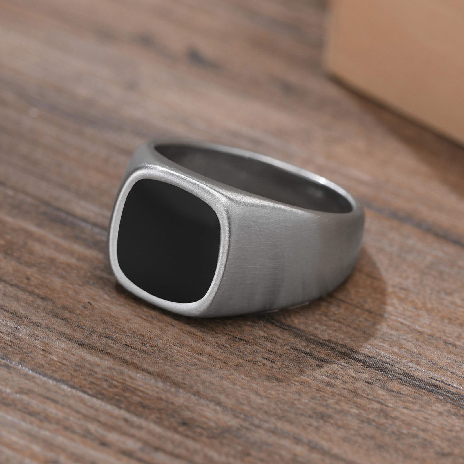 Men Stainless Steel Signet Rin - Mens Signet Ring 评论和价格