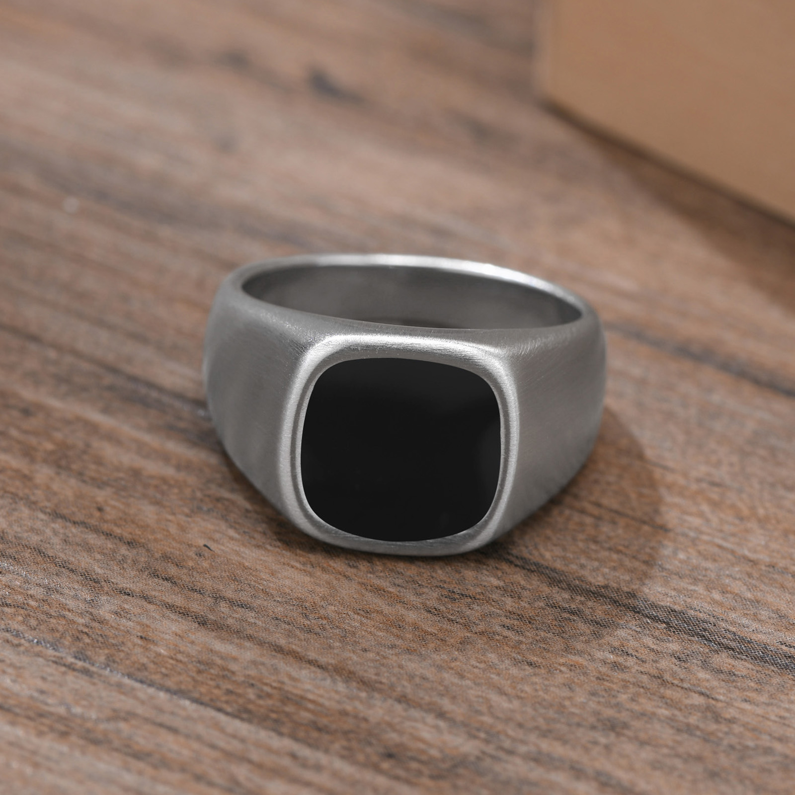 Men Stainless Steel Signet Rin - Mens Signet Ring 评论和价格