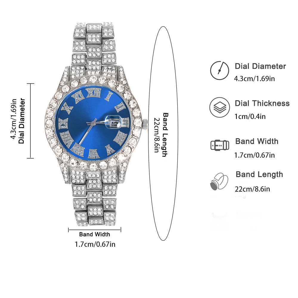 3pcs Hip-hop Watch Jewelry Set - Jewelry Watches Men 评论和价格