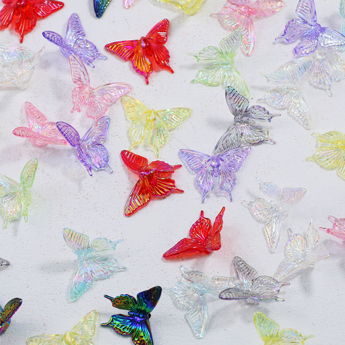 38*34mm Acrylic Butterfly UV M - Butterfly Pendant Necklace 评论和价格