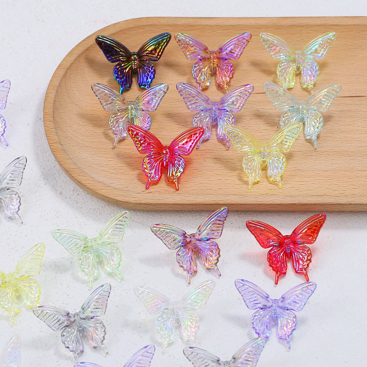 38*34mm Acrylic Butterfly UV M - Butterfly Pendant Necklace 评论和价格