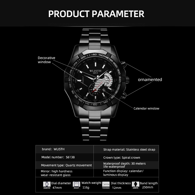 Luxury Brand Man Watch Waterpr - Jewelry Inspired Watches 评论和价格