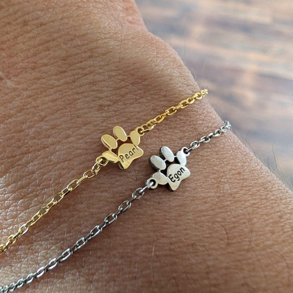 Custom Paw Print Anklet Bracel - Anklet Foot Chain 评论和价格