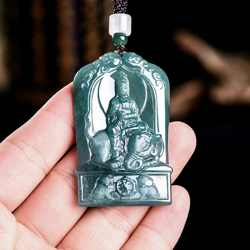 Natural Burmese Jadeite Guanyi - Jewelry & Watches Sp Zo O 评论和价格