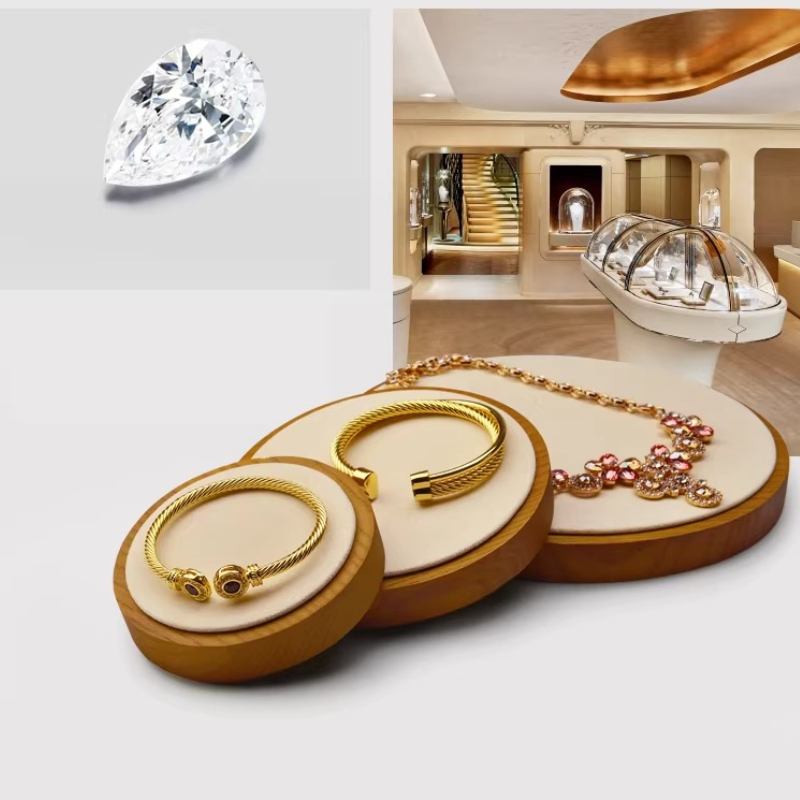 Solid Wood Jewelry Display Tra - Jewelry And Watches Store 评论和价格