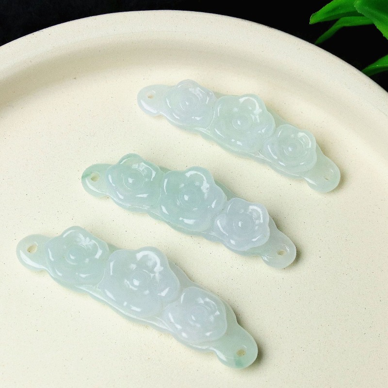 1pc Natural Jadeite Emerald Fl - Jewelry & Watches Sp Zo O 评论和价格