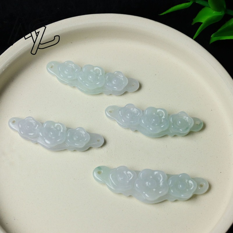 1pc Natural Jadeite Emerald Fl - Jewelry & Watches Sp Zo O 评论和价格