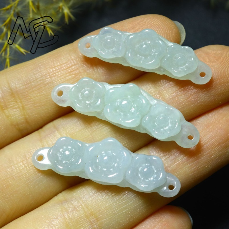 1pc Natural Jadeite Emerald Fl - Jewelry & Watches Sp Zo O 评论和价格