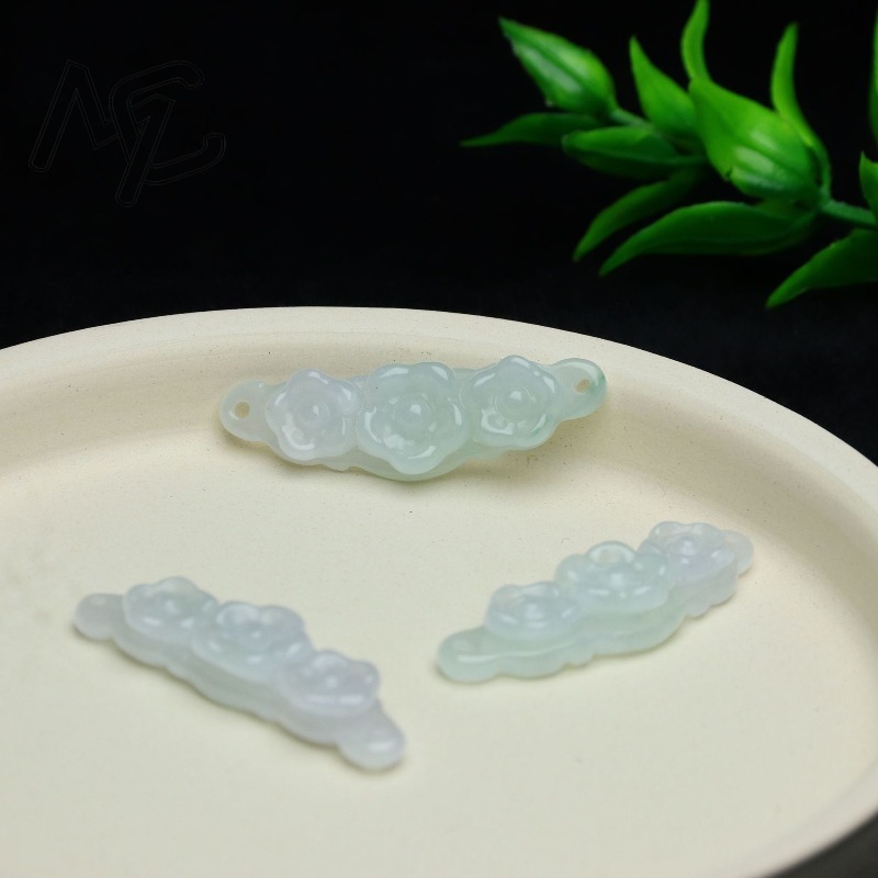 1pc Natural Jadeite Emerald Fl - Jewelry & Watches Sp Zo O 评论和价格