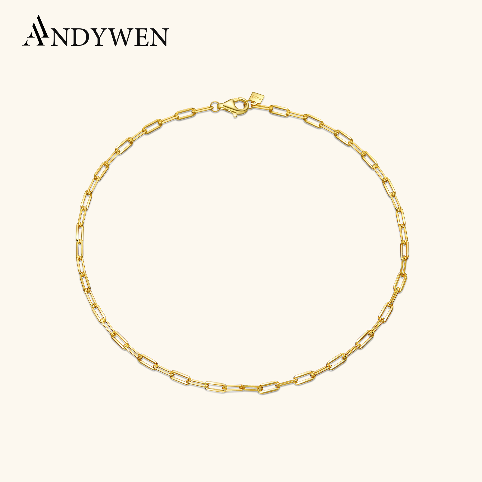 ANDYWEN 925 Sterling Silver Go - Anklet Foot Chain 评论和价格