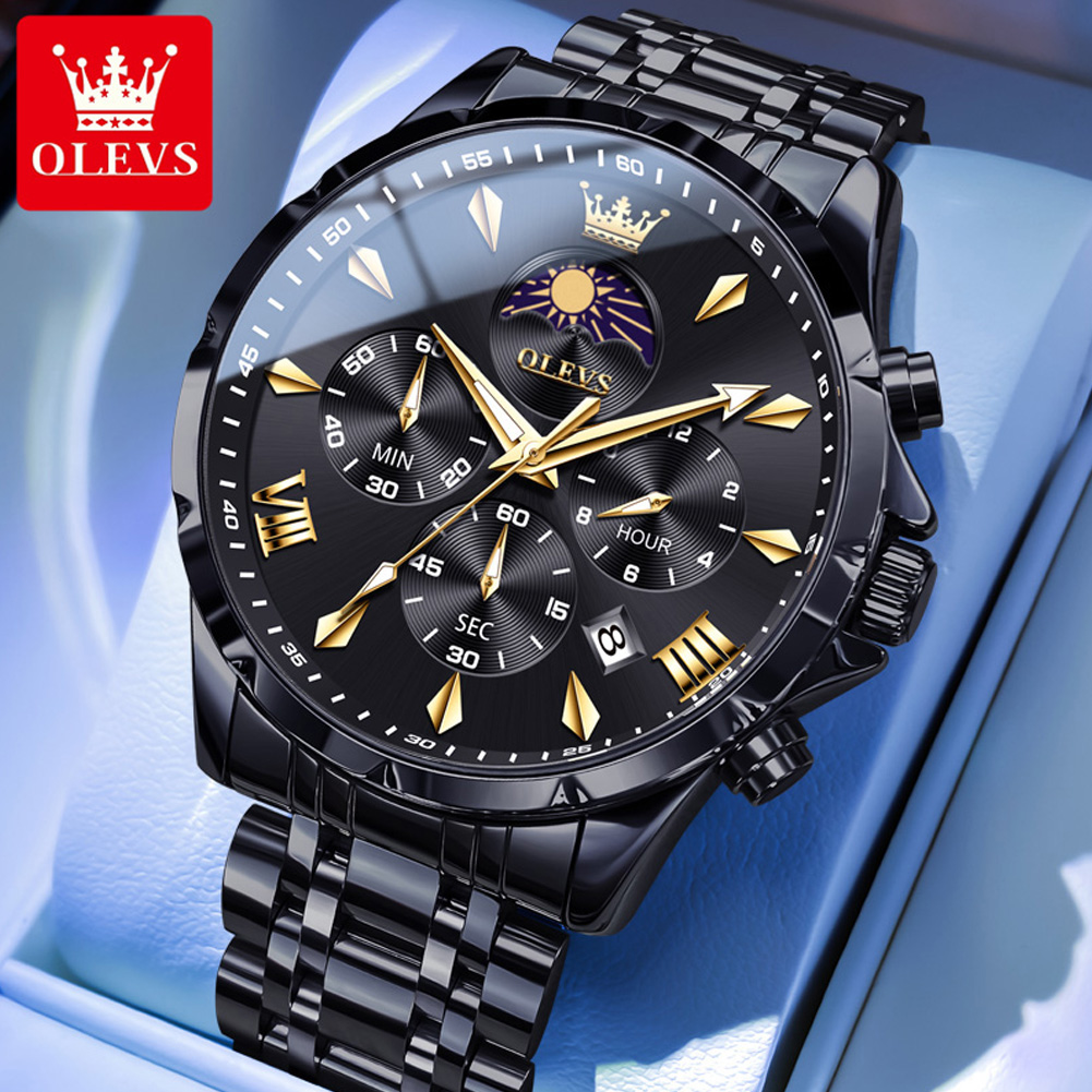 OLEVS 3653 Brand Moon Phase Ca - Jewelry Inspired Watches 评论和价格