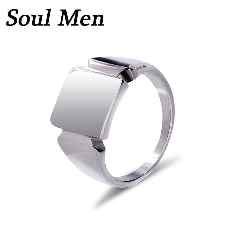 Soul Men Titanium Steel Rings  - Mens Signet Ring 评论和价格