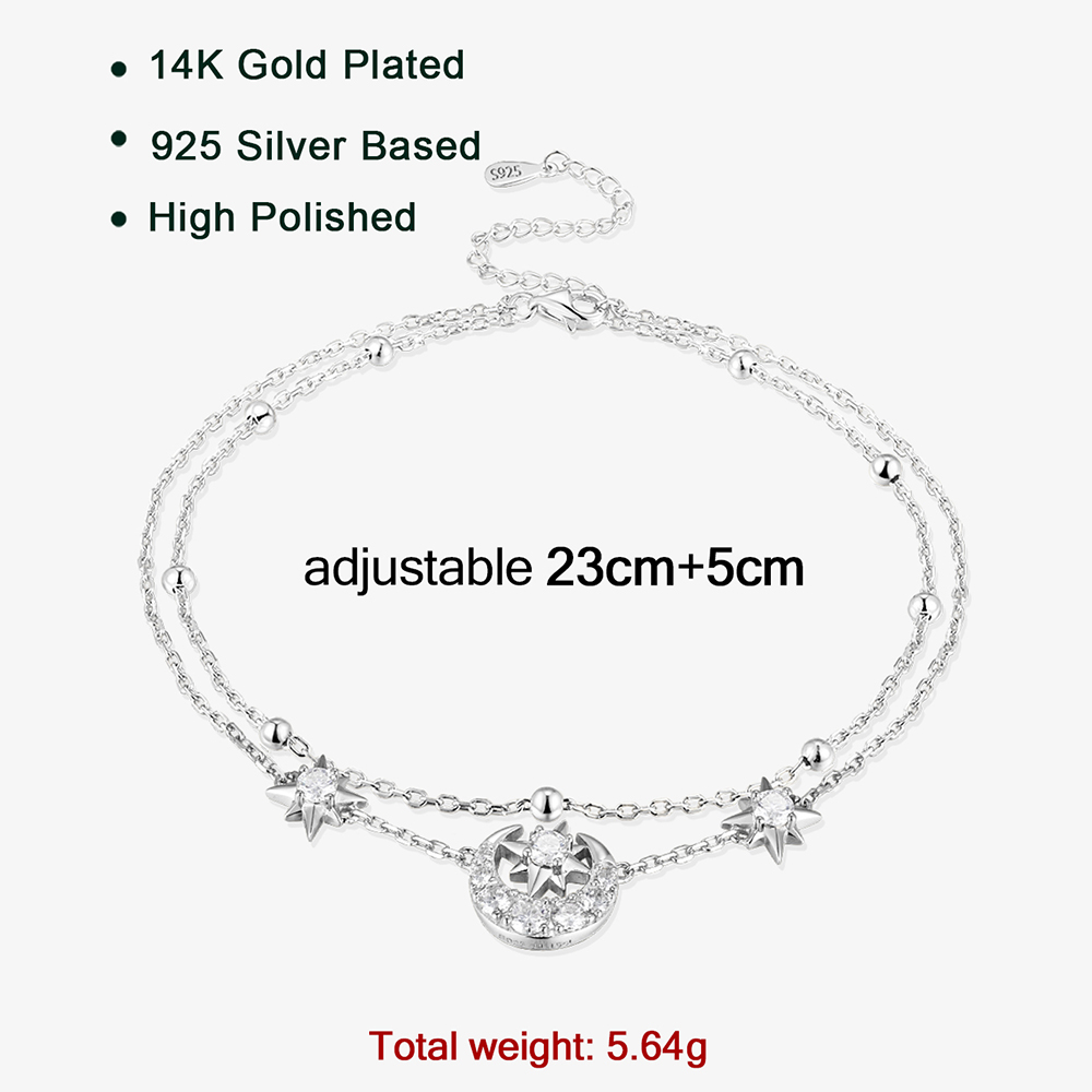 APIR Sparkling Moissanite Star - Anklet Foot Chain 评论和价格