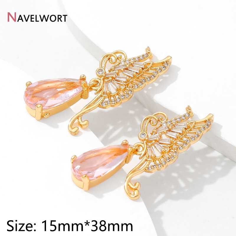 18K Gold Plated Brass With Zir - Butterfly Pendant Necklace 评论和价格