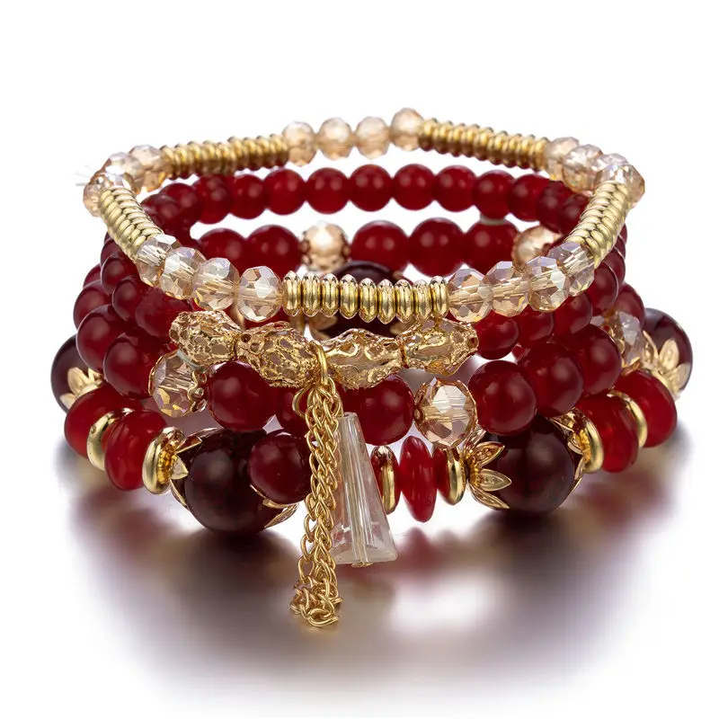 4Pcs New Tassel Charm Beads Br - Charm Bracelet Beads 评论和价格