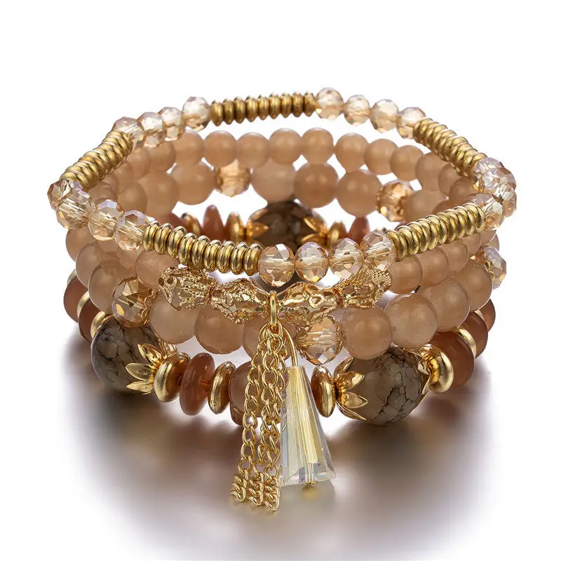 4Pcs New Tassel Charm Beads Br - Charm Bracelet Beads 评论和价格