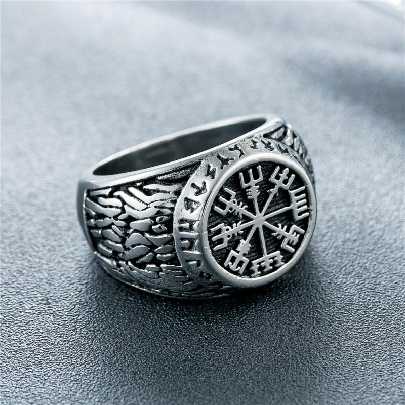 Vintage Viking Rune Signet Sca - Mens Signet Ring 评论和价格