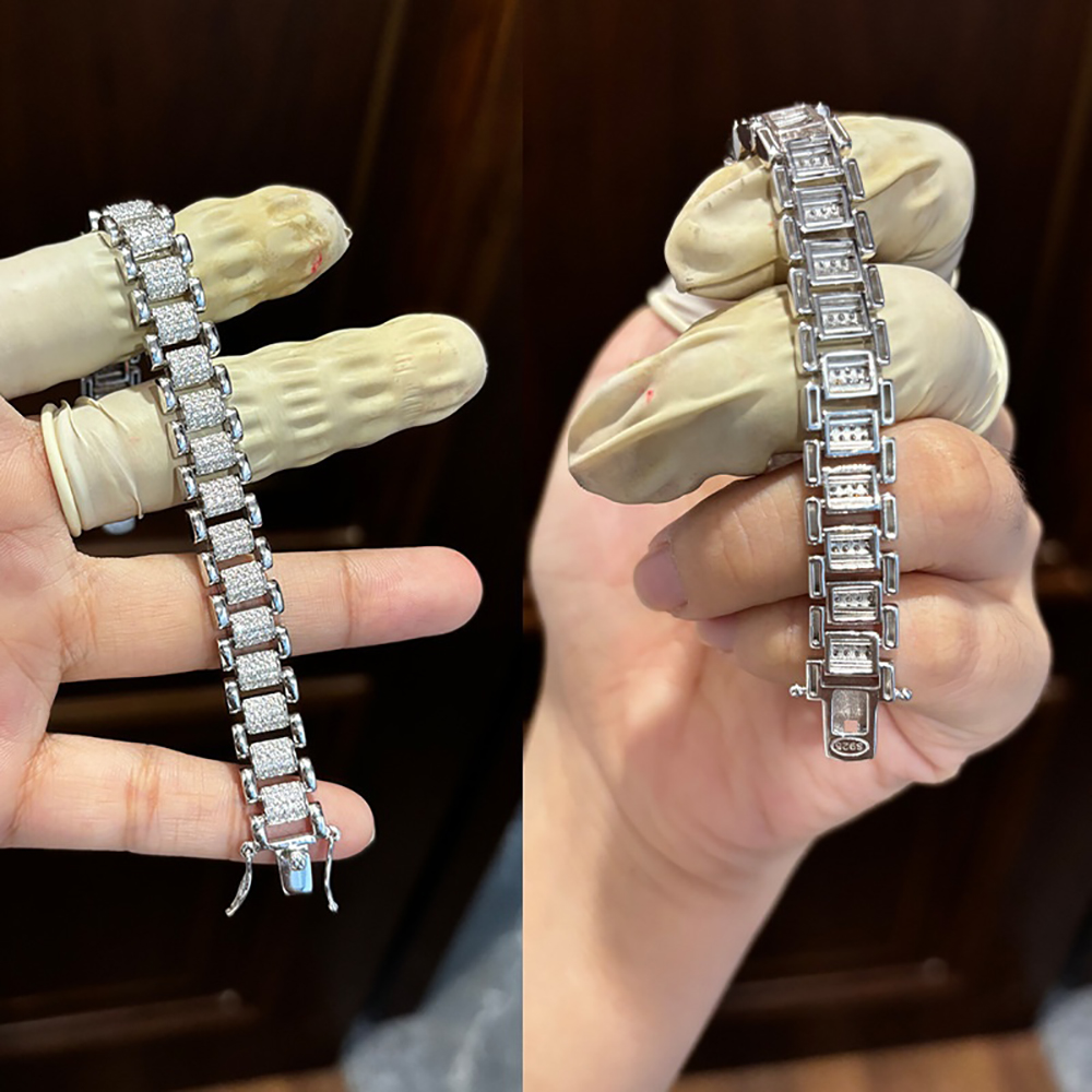 TEMGF Full Moissanite Bracelet - Unique Jewelry Watches 评论和价格