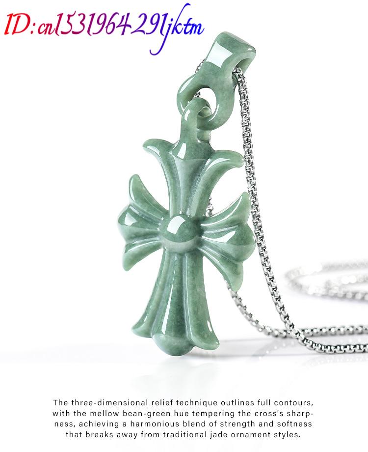 Natural Burmese Jadeite Cross  - Jewelry & Watches Sp Zo O 评论和价格