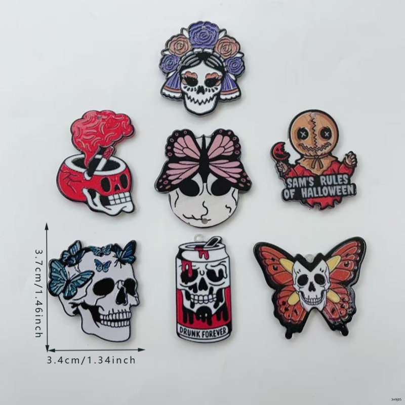 10pcs Halloween Gothic style a - Butterfly Pendant Necklace 评论和价格