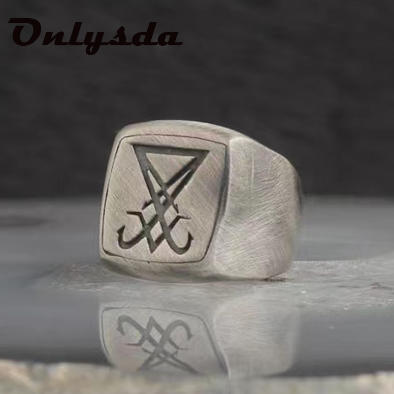 Onlysda Gothic Lucifer Seal of - Mens Signet Ring 评论和价格