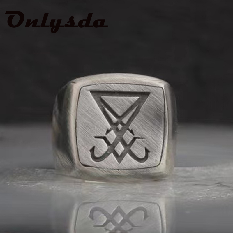 Onlysda Gothic Lucifer Seal of - Mens Signet Ring 评论和价格
