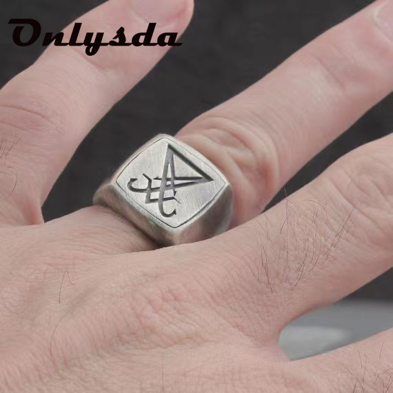 Onlysda Gothic Lucifer Seal of - Mens Signet Ring 评论和价格