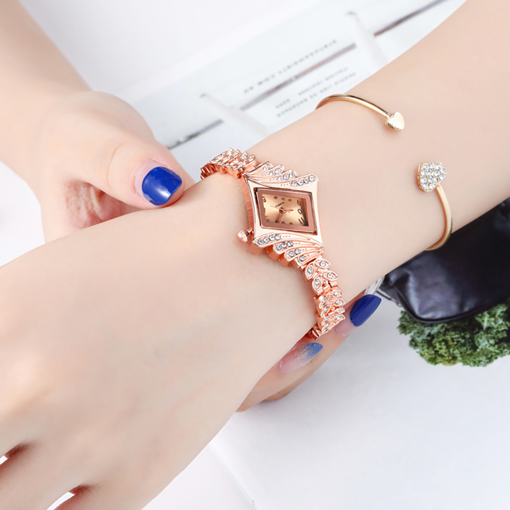 Unique Rhombus Inlaid Diamond  - Unique Jewelry Watches 评论和价格