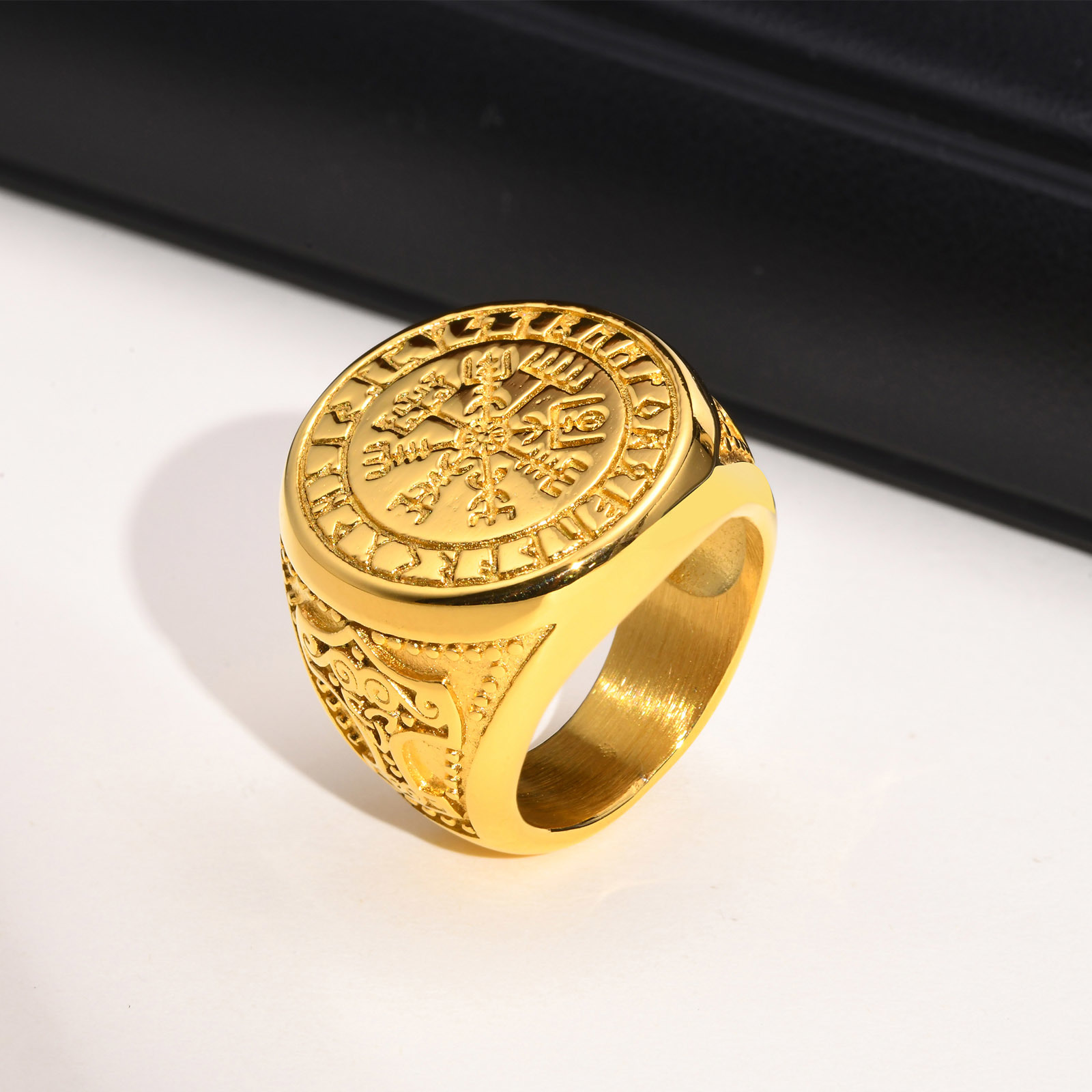 Vnox Cool Punk Norse Viking Th - Mens Signet Ring 评论和价格